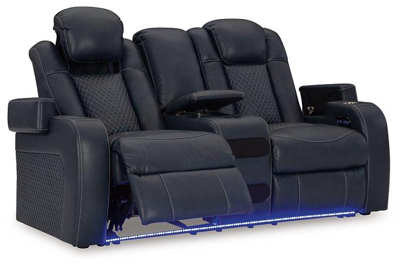 Fyne-Dyme Power Reclining Loveseat with Console Loveseat Ashley Furniture