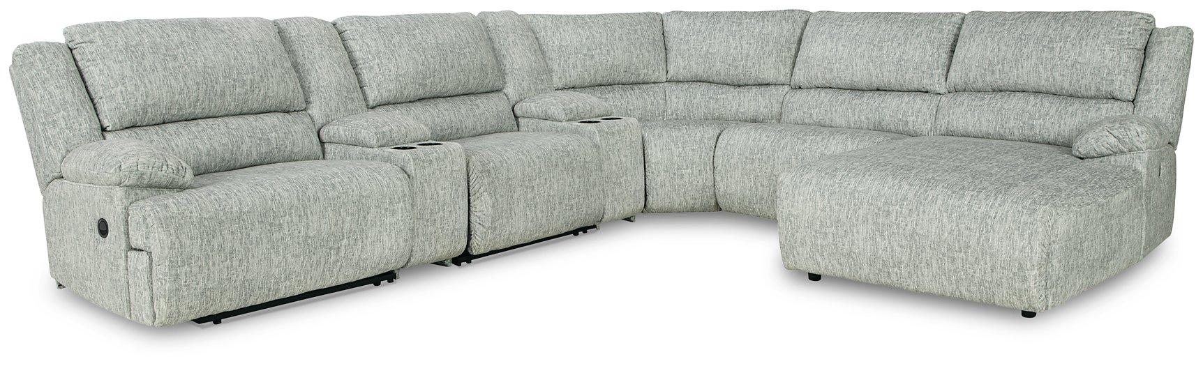 McClelland Reclining Sectional with Chaise Sectional Ashley Furniture