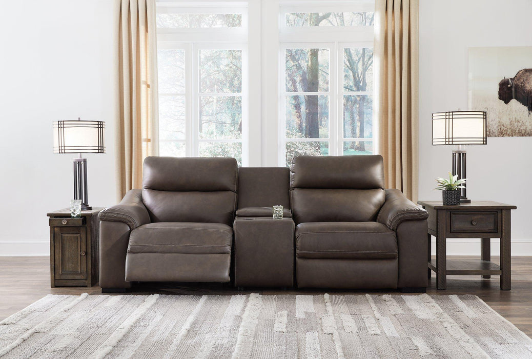 Salvatore 3-Piece Power Reclining Loveseat with Console Sectional Ashley Furniture