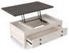 Dorrinson Coffee Table with Lift Top Cocktail Table Lift Ashley Furniture