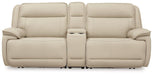 Double Deal Power Reclining Loveseat Sectional with Console Sectional Ashley Furniture