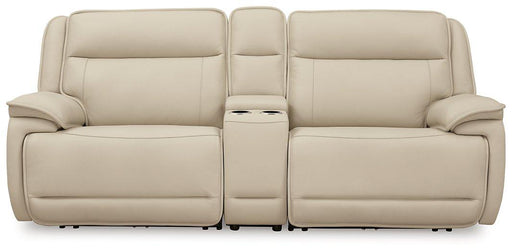 Double Deal Power Reclining Loveseat Sectional with Console Sectional Ashley Furniture