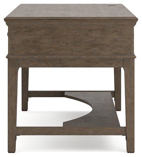 Janismore Home Office Storage Leg Desk Desk Ashley Furniture