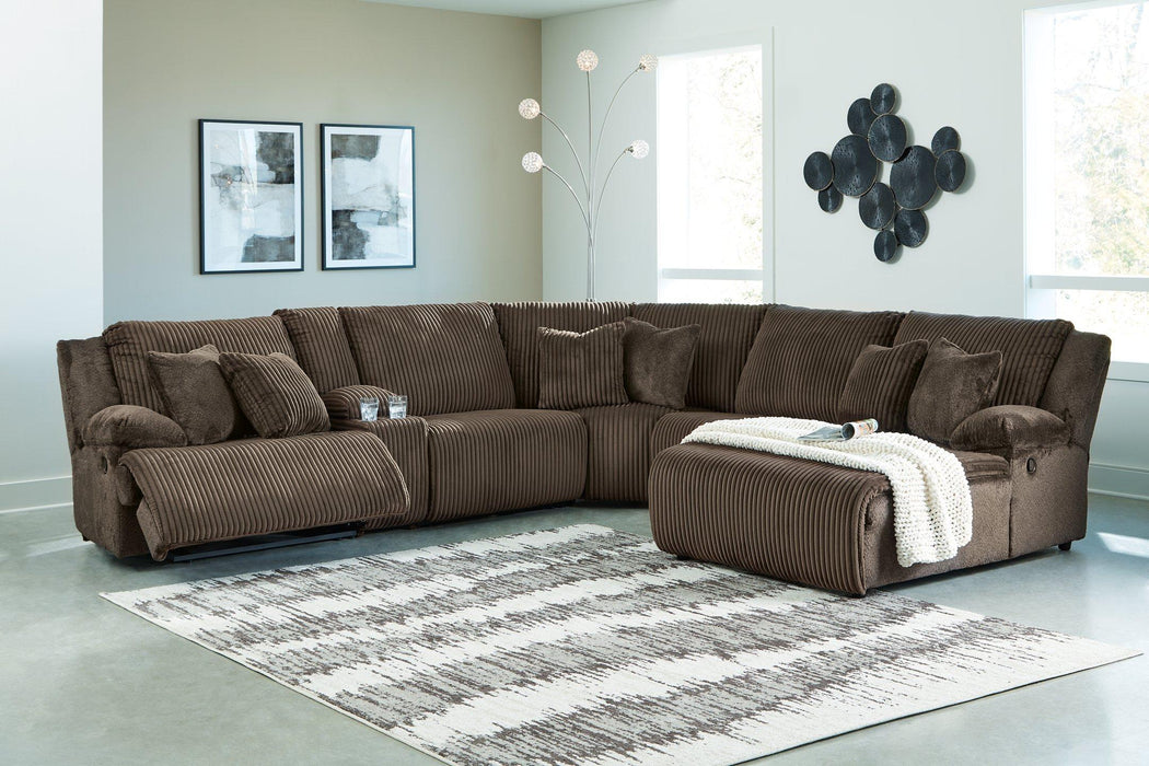 Top Tier Reclining Sectional with Chaise Sectional Ashley Furniture