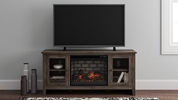 Arlenbry 60" TV Stand with Electric Fireplace TV Stand Ashley Furniture