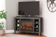 Arlenbry Corner TV Stand with Electric Fireplace TV Stand Ashley Furniture