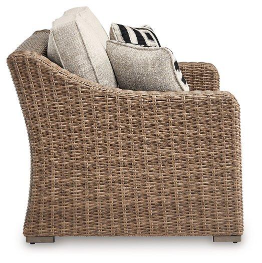 Beachcroft Outdoor Loveseat with Cushion Outdoor Loveseat Ashley Furniture