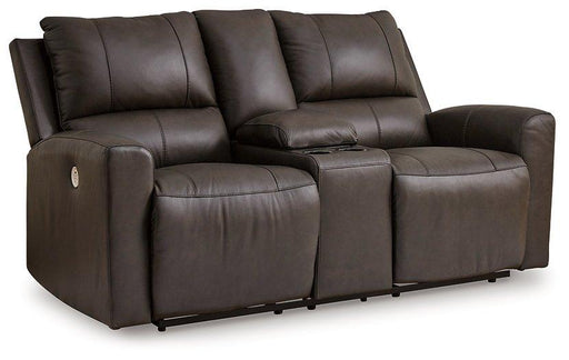 Boxmere Power Reclining Loveseat with Console - Dayton Discount Furniture