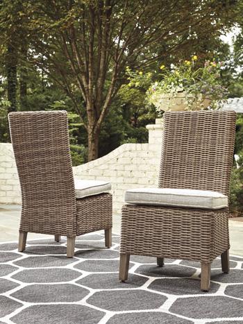 Beachcroft Outdoor Side Chair with Cushion (Set of 2) Outdoor Dining Chair Ashley Furniture