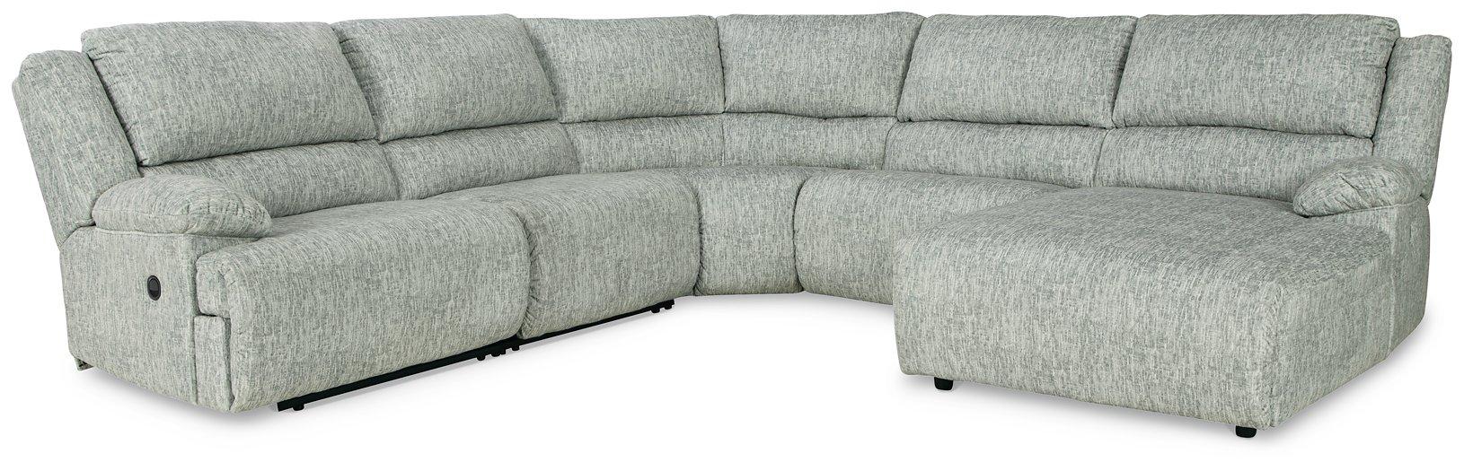 McClelland Reclining Sectional with Chaise Sectional Ashley Furniture