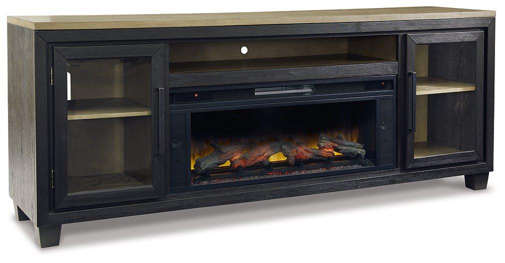 Foyland 83" TV Stand with Electric Fireplace TV Stand Ashley Furniture