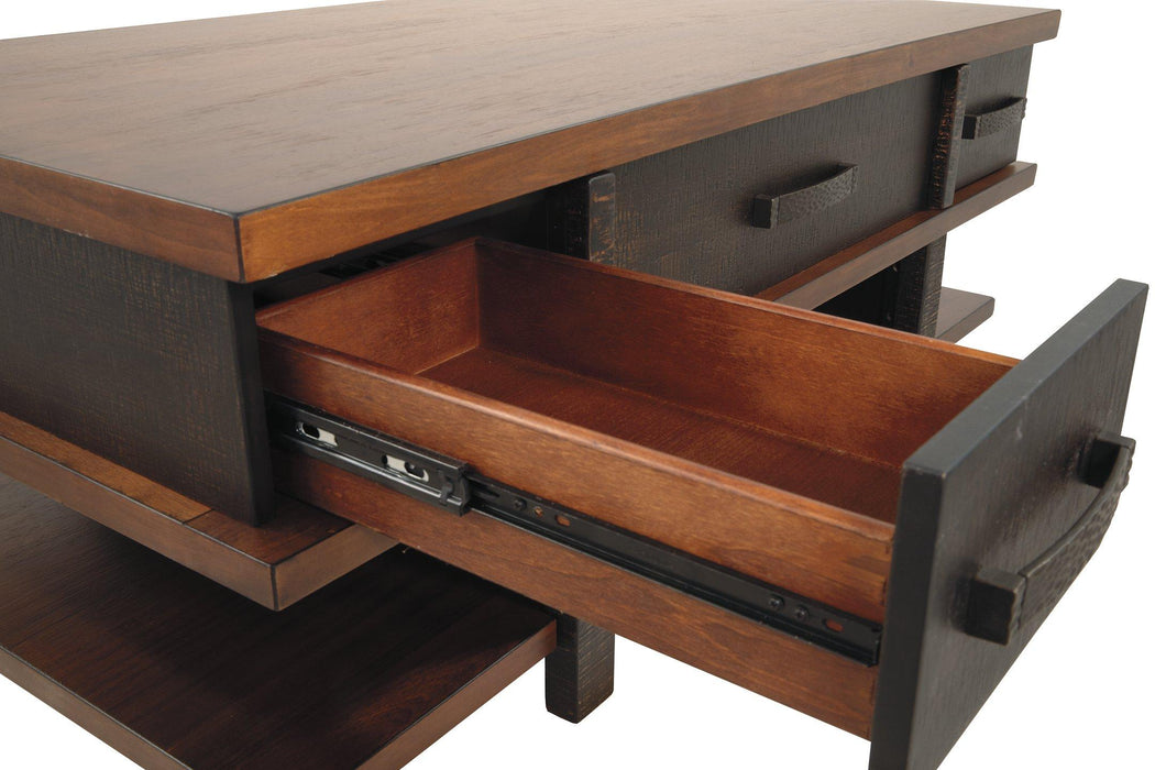 Stanah Coffee Table with Lift Top Cocktail Table Lift Ashley Furniture