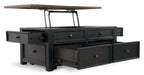 Tyler Creek Coffee Table with Lift Top Cocktail Table Lift Ashley Furniture