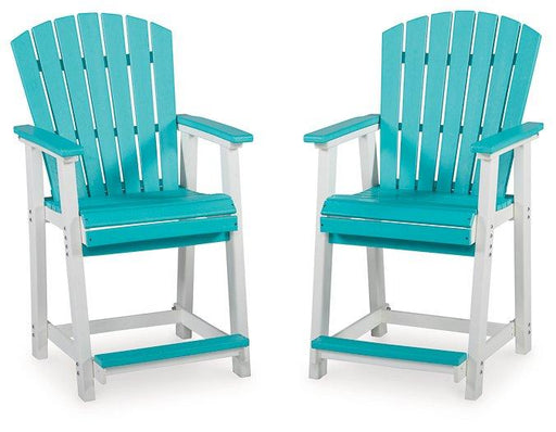 Eisely Outdoor Counter Height Bar Stool (Set of 2) Outdoor Counter Barstool Ashley Furniture