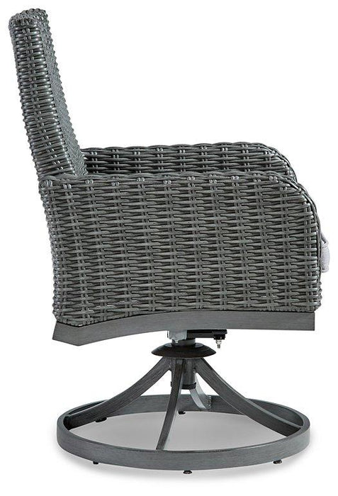 Elite Park Swivel Chair with Cushion (Set of 2) Outdoor Dining Chair Ashley Furniture