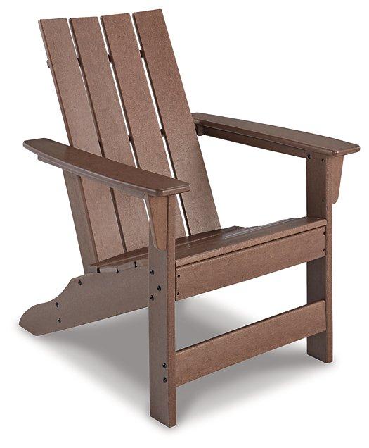 Emmeline 2 Adirondack Chairs with Tete-A-Tete Table Connector Outdoor Seating Set Ashley Furniture