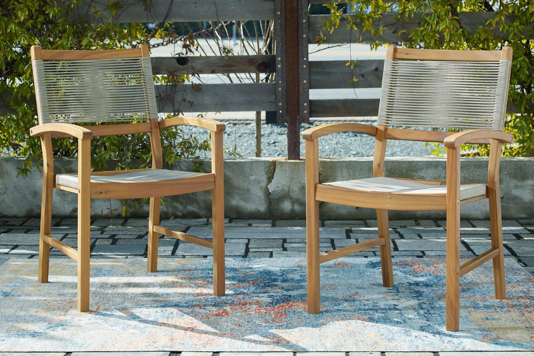 Janiyah Outdoor Dining Arm Chair (Set of 2) Outdoor Dining Chair Ashley Furniture