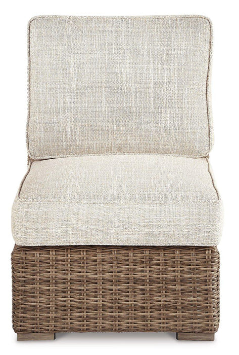 Beachcroft Armless Chair with Cushion Outdoor Seating Ashley Furniture