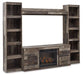 Derekson 4-Piece Entertainment Center with Electric Fireplace Entertainment Center Ashley Furniture