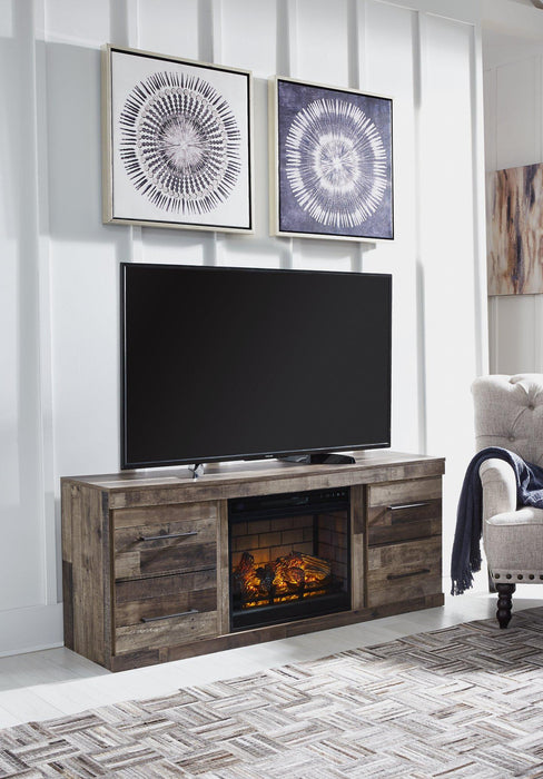 Derekson TV Stand with Electric Fireplace TV Stand Ashley Furniture