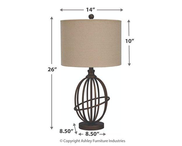 Manasa Lamp Set Table Lamp Set Ashley Furniture