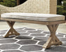 Beachcroft Bench with Cushion Outdoor Dining Bench Ashley Furniture