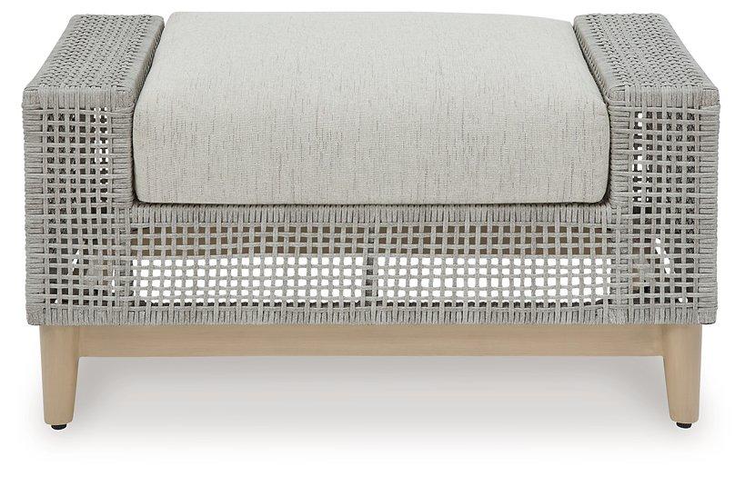 Seton Creek Outdoor Ottoman with Cushion Outdoor Ottoman Ashley Furniture