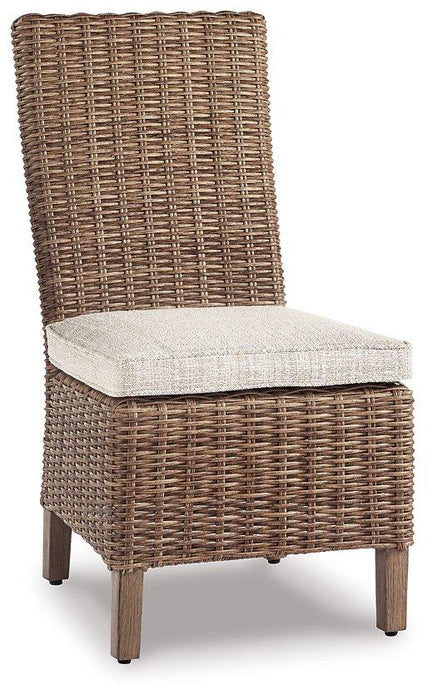 Beachcroft Outdoor Side Chair with Cushion (Set of 2) Outdoor Dining Chair Ashley Furniture