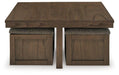 Boardernest Coffee Table with 4 Stools Cocktail Table Ashley Furniture