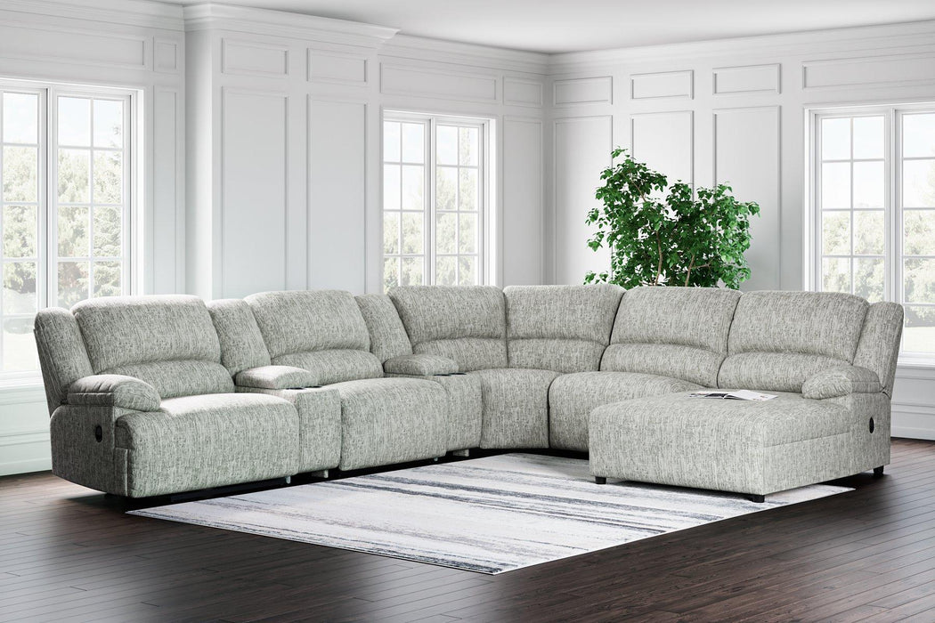 McClelland Reclining Sectional with Chaise Sectional Ashley Furniture