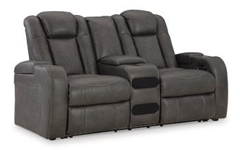 Fyne-Dyme Power Reclining Loveseat with Console Loveseat Ashley Furniture