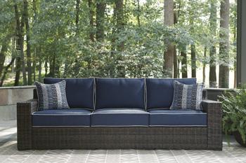 Grasson Lane Sofa with Cushion Outdoor Seating Ashley Furniture