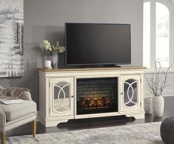 Realyn 74" TV Stand with Electric Fireplace TV Stand Ashley Furniture