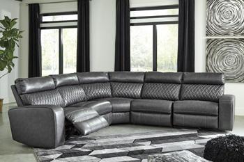 Samperstone Power Reclining Sectional Sectional Ashley Furniture