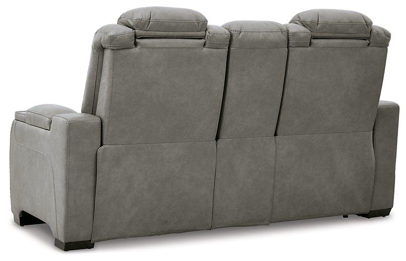 The Man-Den Power Reclining Loveseat with Console Loveseat Ashley Furniture