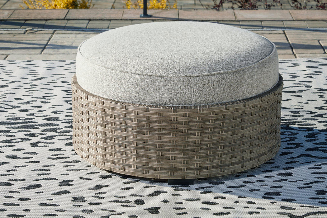 Calworth Outdoor Ottoman with Cushion Outdoor Ottoman Ashley Furniture