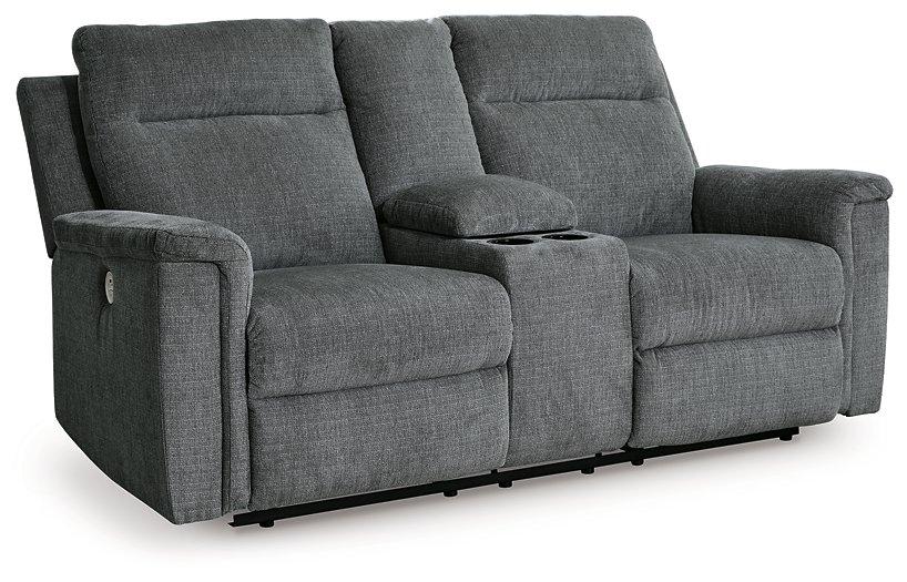 Barnsana Power Reclining Loveseat with Console Loveseat Ashley Furniture