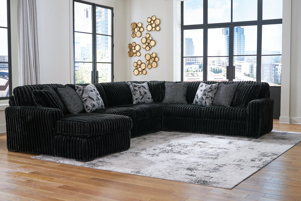 Midnight-Madness Sectional with Chaise Sectional Ashley Furniture