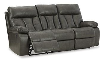 Willamen Reclining Sofa with Drop Down Table Sofa Ashley Furniture