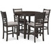 Langwest Counter Height Dining Table and 4 Barstools (Set of 5) Counter Height Table Ashley Furniture