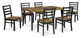 Blondon Dining Table and 6 Chairs (Set of 7) Dining Table Ashley Furniture