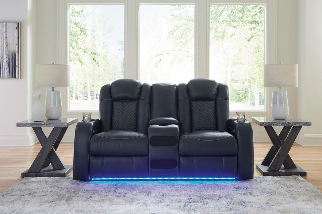 Fyne-Dyme Power Reclining Loveseat with Console Loveseat Ashley Furniture