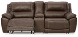 Dunleith 3-Piece Power Reclining Loveseat with Console Sectional Ashley Furniture