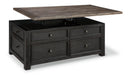 Tyler Creek Coffee Table with Lift Top Cocktail Table Lift Ashley Furniture