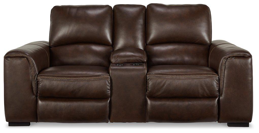 Alessandro Power Reclining Loveseat with Console Loveseat Ashley Furniture