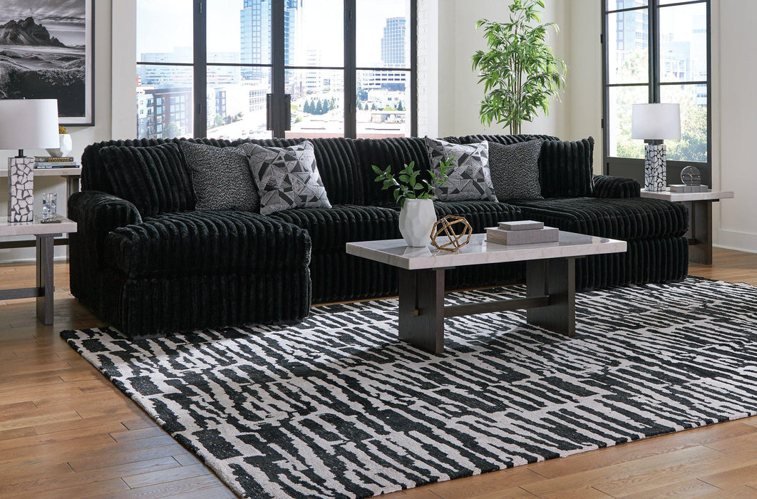 Midnight-Madness Sectional with Chaise Sectional Ashley Furniture