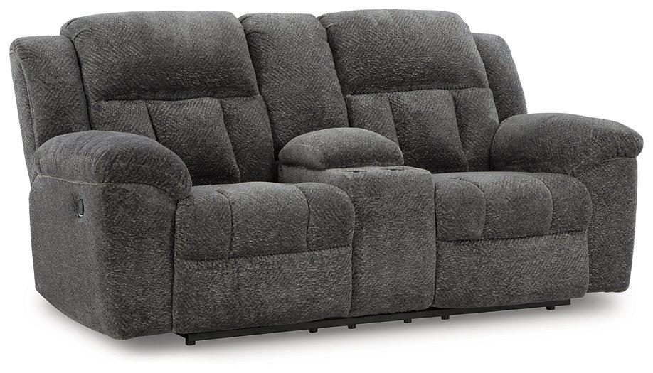 Frohn Reclining Loveseat with Console Loveseat Ashley Furniture