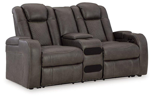 Fyne-Dyme Power Reclining Loveseat with Console Loveseat Ashley Furniture