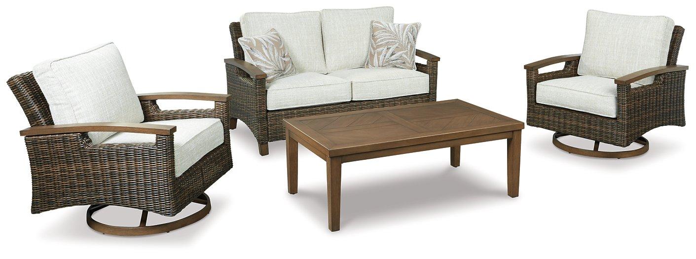 Paradise Trail Loveseat with Cushion Outdoor Seating Ashley Furniture