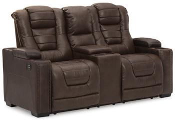 Owner's Box Power Reclining Loveseat with Console Loveseat Ashley Furniture